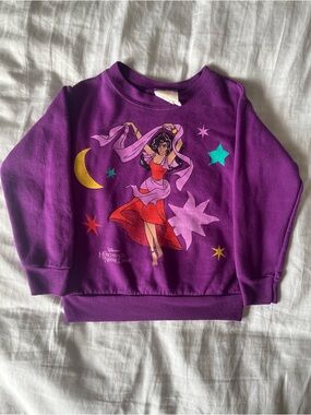 Authentic Vintage Disney Purple Esmeralda Graphic Sweatshirt Made in USA